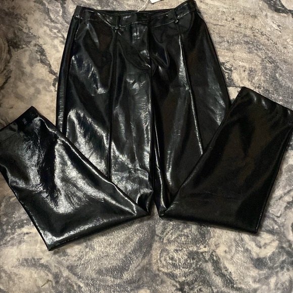 NWT ONLY FAUX LATEX STR LEG PANTS - Picture 7 of 8